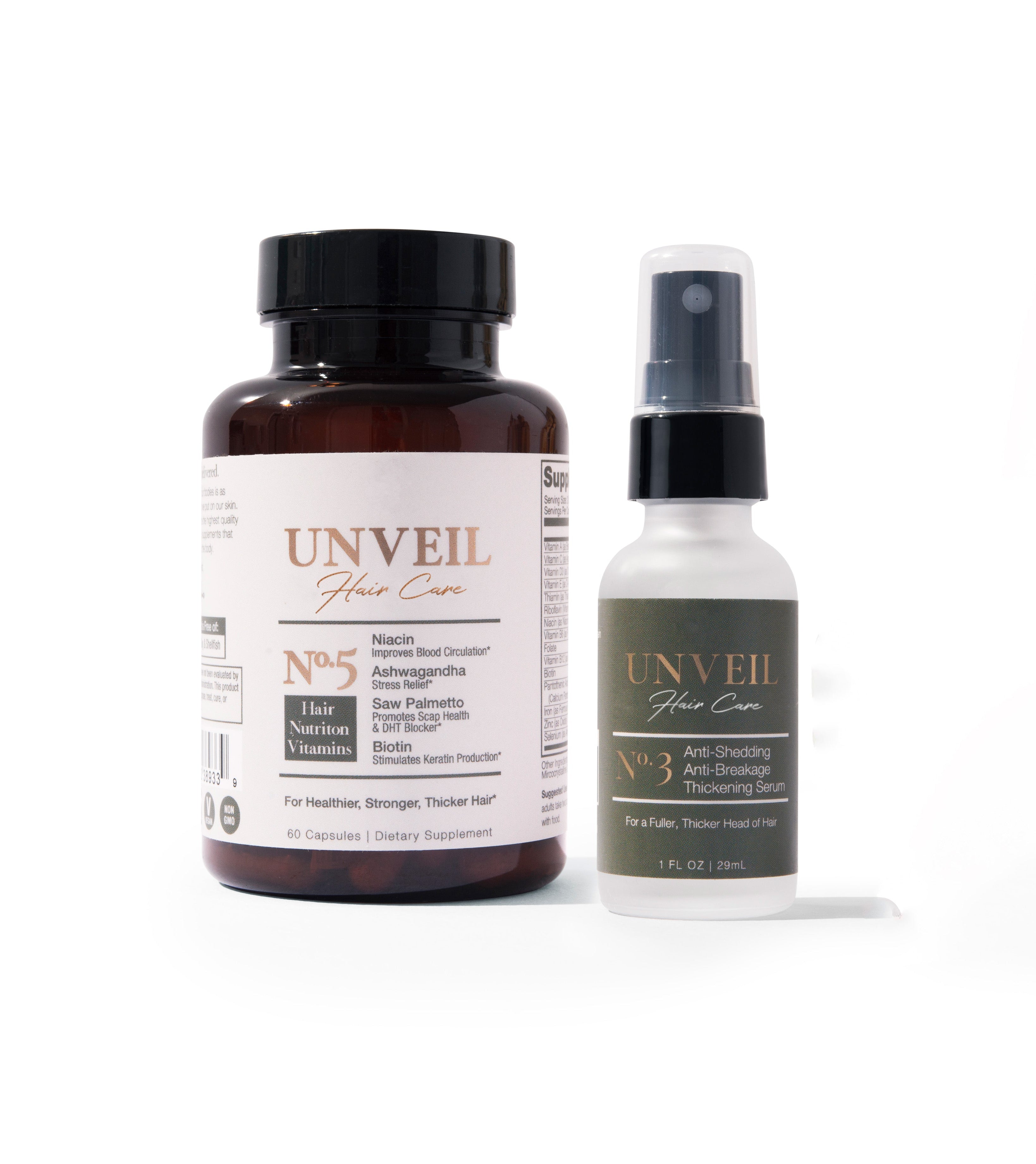 Hair Serum and Supplement Bundle