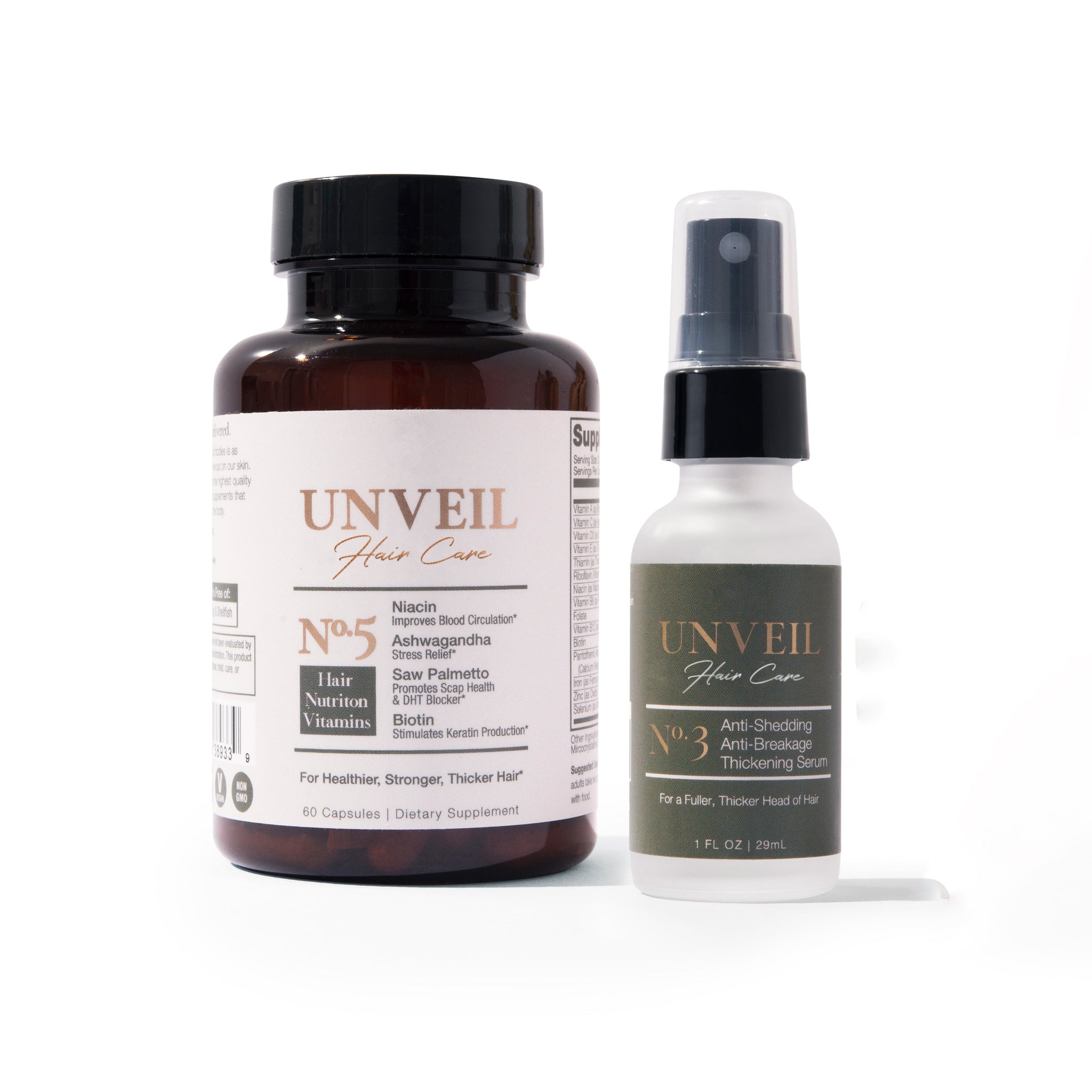 Hair Serum and Supplement Bundle