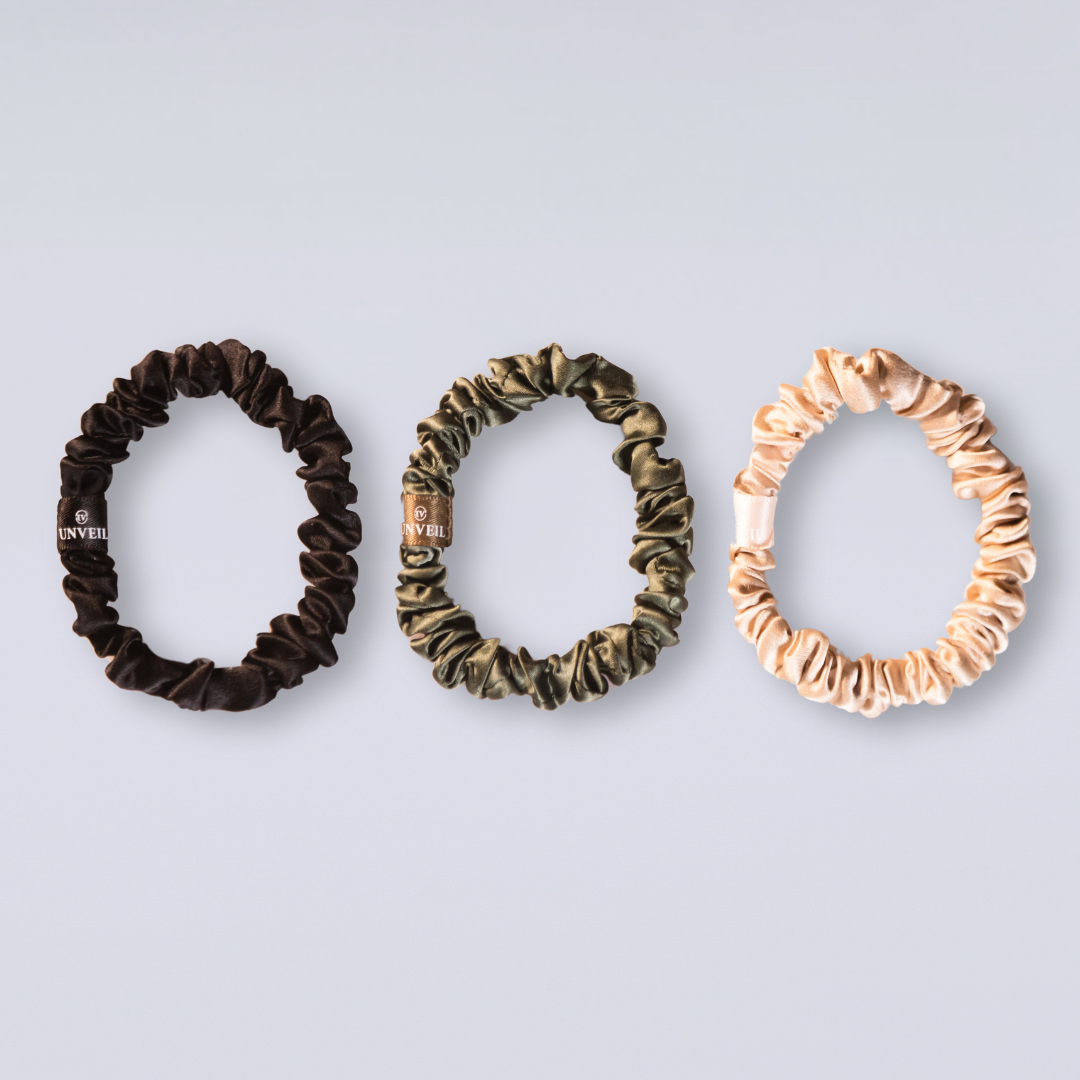 Unveil No.9 Unsnagged Mini Hair Ties, Set of 3